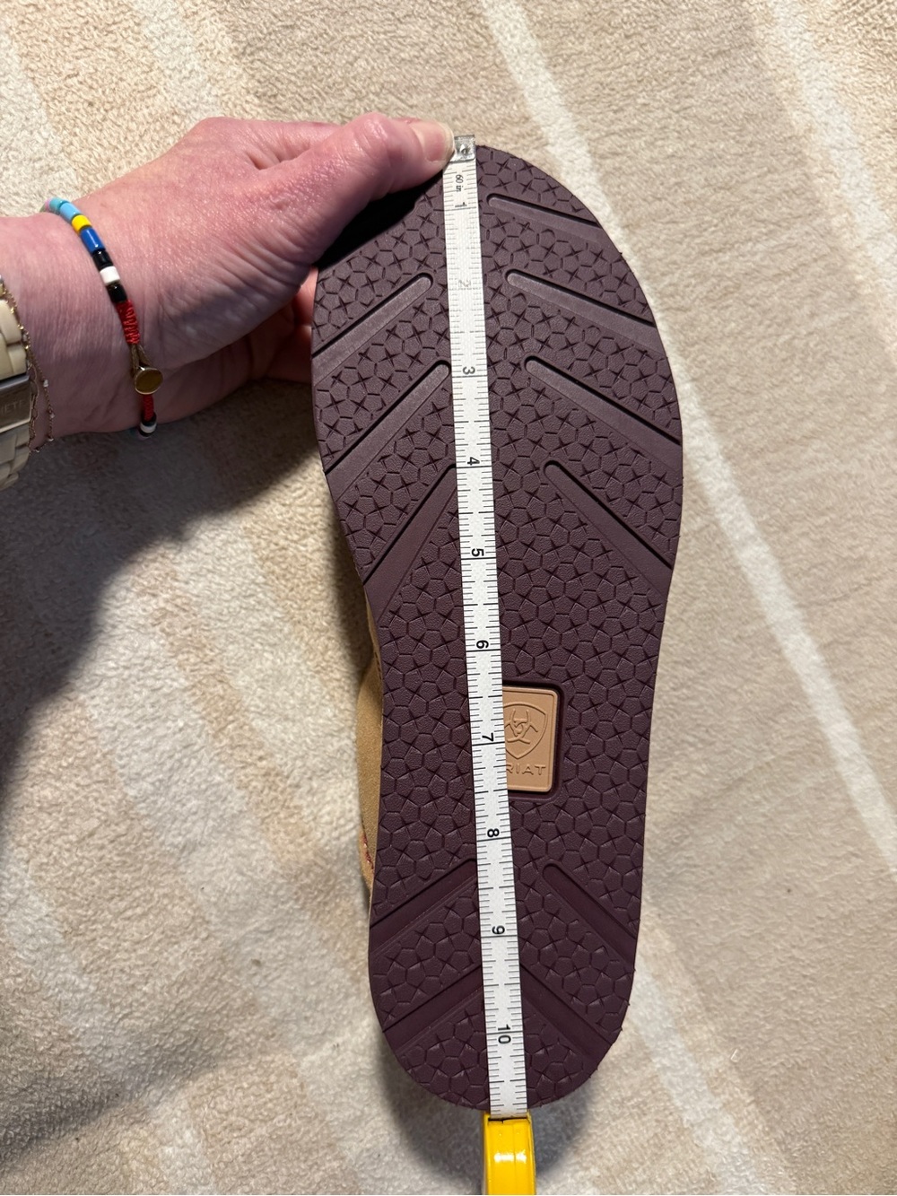 Ariat Tan Suede Cruiser Horse Embroidered Moccasins 8.5 Coastal Cowgirl Western - Picture 13 of 13